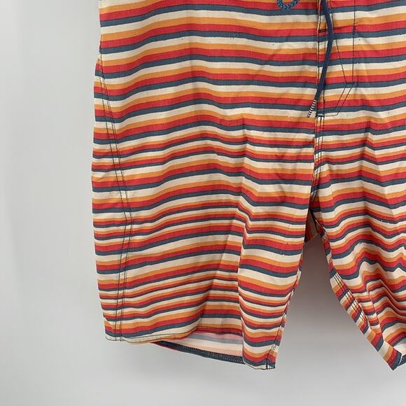 Volcom Stoneys striped unlined surf beach swim board shorts sz 34 - Picture 4 of 6